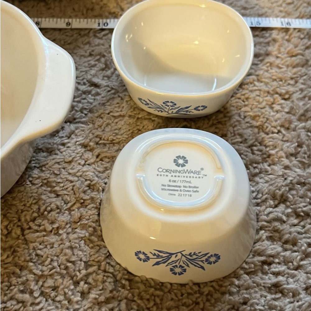 CorningWare Blue and White Floral Dish Set